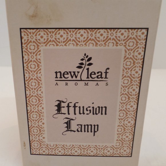 New Leaf Aromas Effusion Fragrance Lamp No Wick Beautiful Colored Glass Gold Top - Picture 3 of 9